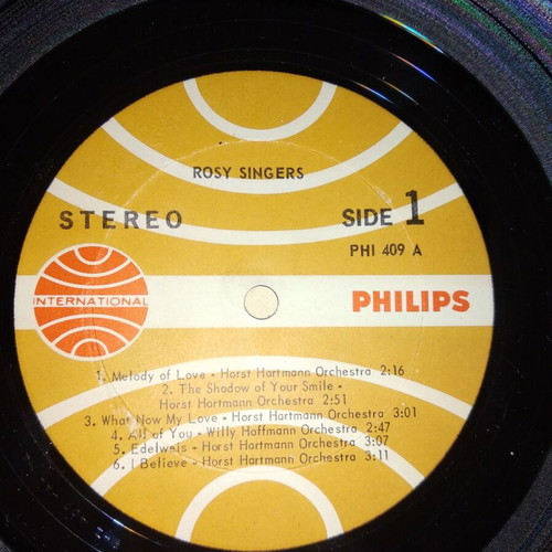 The Rosy Singers vinyl record used, folk