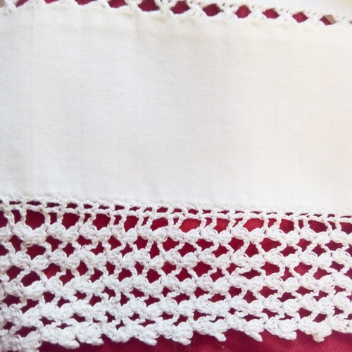 Pillowcases used with handmade lace and flat embroidery or ajour, set of 6