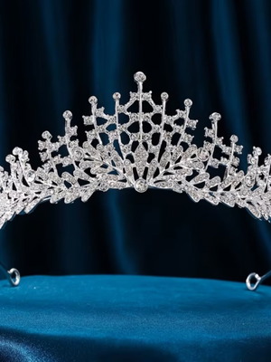 Bridal Tiara with Crystal Rhinestones Model 87 New