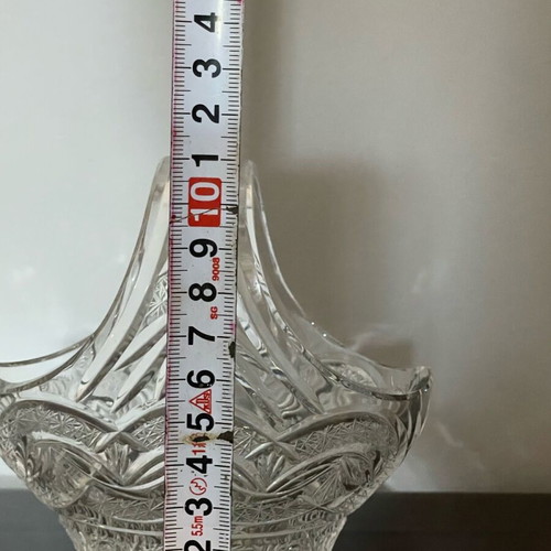 Crystal baskets collection like new, handmade cut crystal set of 4