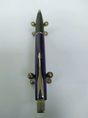 Parker Frontier pen used, dark blue purple color