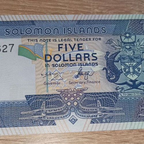 Solomon Islands 5 Dollars 2004 new