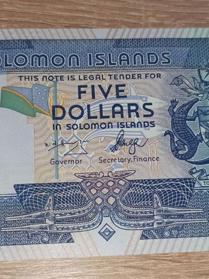 Solomon Islands 5 Dollars 2004 new