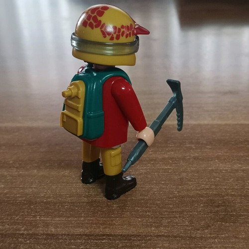 Playmobil explorer like new with backpack, pickaxe and helmet