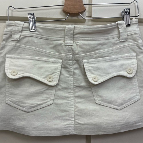 Super mini skirt used, cotton, size S, white