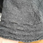 Knitted dress Julia Bergovich like new, black and gray