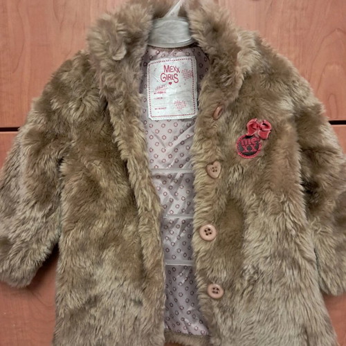 Mexx children's fur coat like new, size 80, 12-18 months