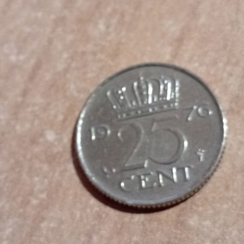Netherlands 25 Cents Coin 1976 new, Queen Juliana