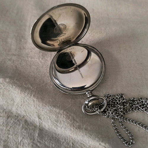 Zenith Grand Prix 1900 pocket watch like new, white