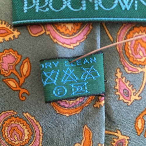 Vintage silk tie used, multicolored