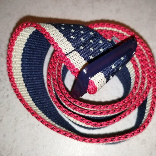 Children's belt like new, 90cm length, blue and red
