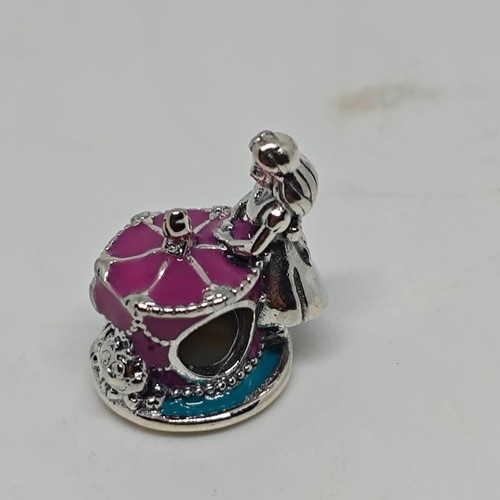 Disney Alice in Wonderland Mad Tea Party Charm S925 like new