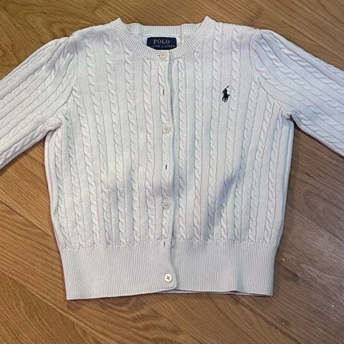 Polo white cardigan used for 6 years old