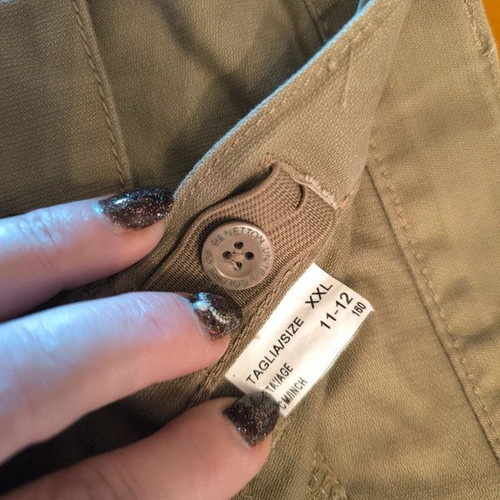 Benetton boys' pants 11 years 146 cm new, beige