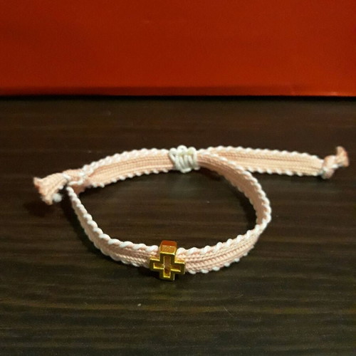Handmade baptism martirika pack of 15 pink with white and cross