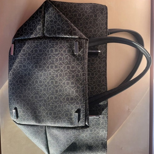 Calvin Klein shoulder and handbag, dark blue with beige logo