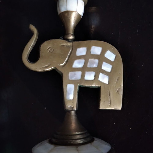 Indian candlestick used with elephant shape