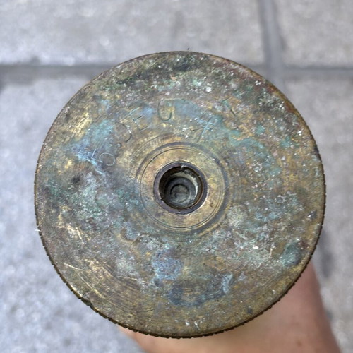 Brass Artillery Shell Decorative Vase 1936 Used