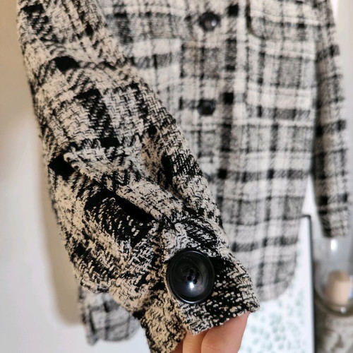 Oversized jacket Pull & Bear new, size XS, black and white