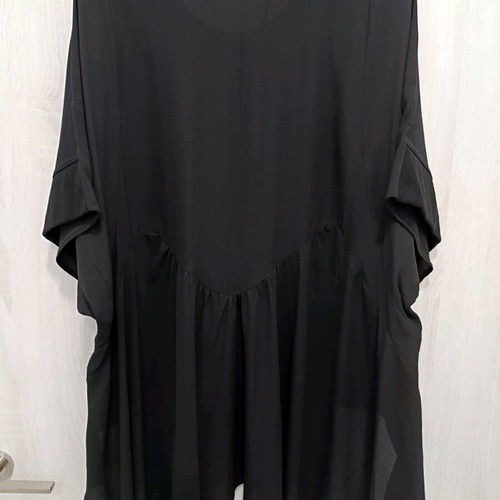 Twins blouse new, black, with wide sleeves and transparent back