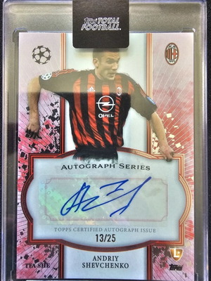 Topps Total Football κάρτα Andriy Shevchenko Auto /25 AC Milan σαν καινούργιο