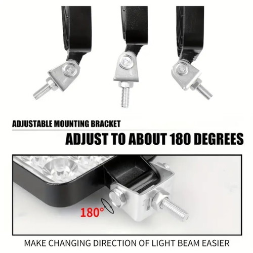 Led Work Light 48W IP67 With 16 High-Power LEDs For Offroad Vehicles