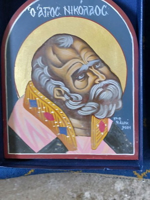 Αγιος Νικόλαος ζωγραφική σε ξύλο σαν καινούργιο