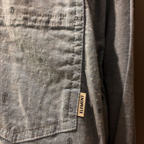 Element skate styled shirt like new, medium, light blue