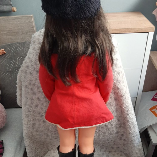 Large collectible doll used, 0.71 meters tall