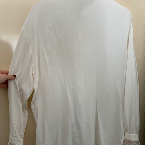 Vintage shirt new, white with rhinestones, size L