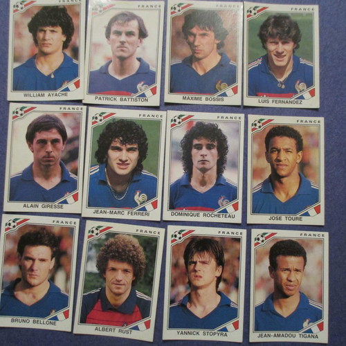 Panini Mexico 86 stickers used, France team