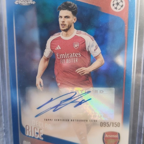 Declan Rice Topps Chrome autograph card /150