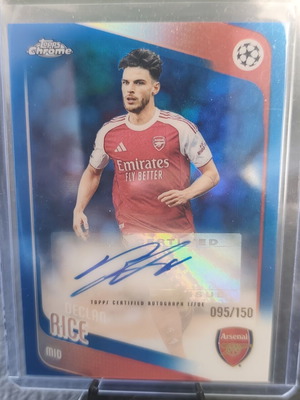 Declan Rice Topps Chrome autograph card /150