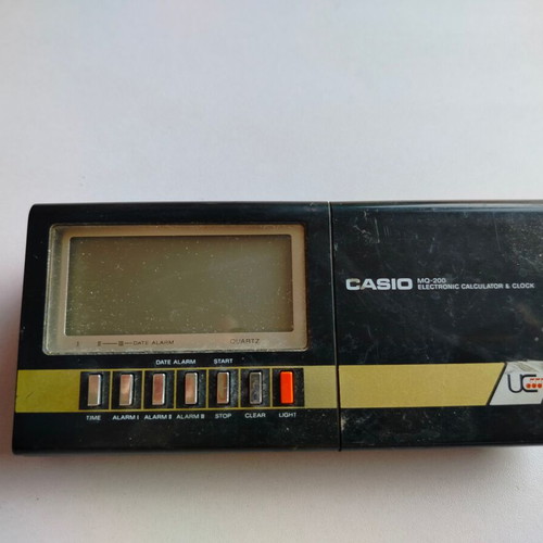 Casio MQ-200 vintage calculator and clock used, not working