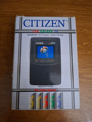 Citizen ST555 vintage portable color TV with 2.2 inch LCD screen