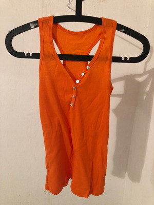 Sleeveless top used orange, size L