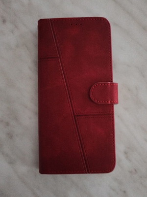 Motorola moto G 5G mobile case red leatherette with card slots new