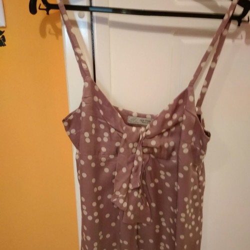 Nice Things polka dot top with straps new, size 38, purple