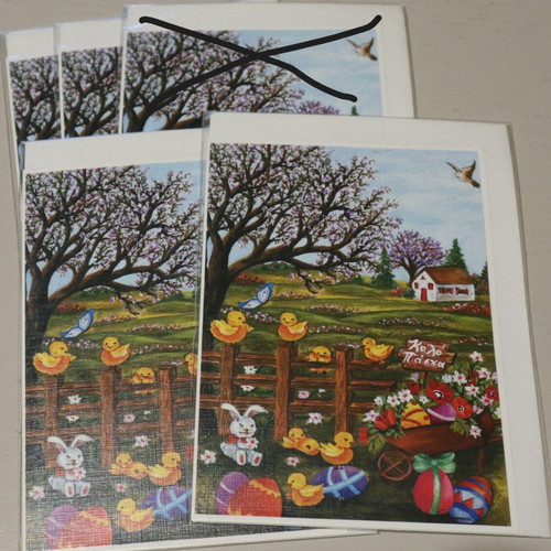 Easter greeting cards new with chicks, pack of 13 pieces