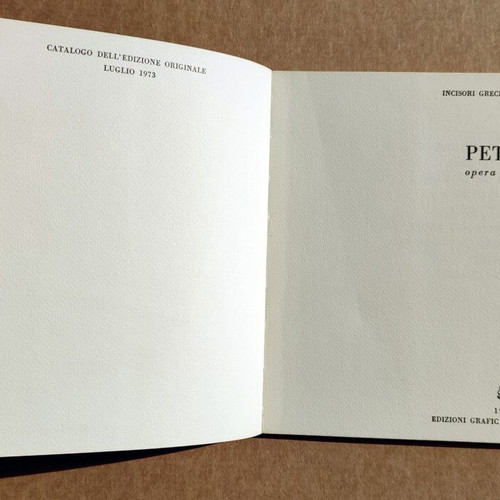Petros Papavassiliou Engraved Works book used, Italian