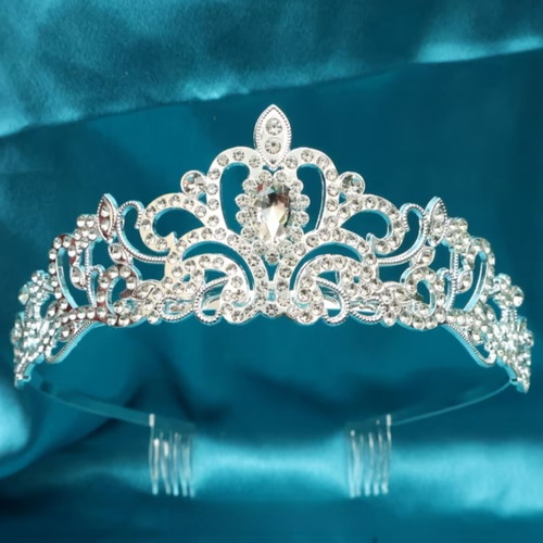 Bridal tiara with crystal rhinestones, new