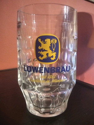Lowenbrau collectible beer glass like new 0.5l