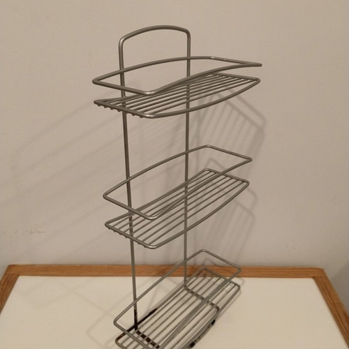 Metal bathroom shelf used, 3-tier hanging rack 50x25x10 cm