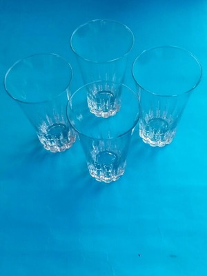 Crystal vintage glasses, set of four in like new condition