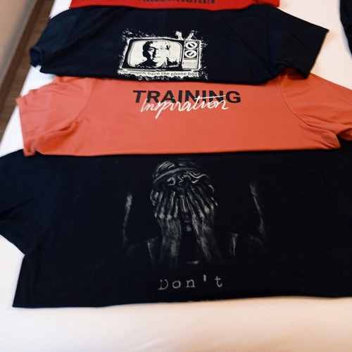 Pack of three printed t-shirts, sizes 3XL-4XL