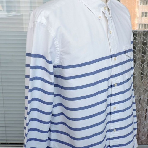 Polo Ralph Lauren Men's Navy Striped Button Down Shirt XL