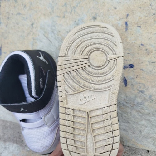 Jordan white athletic shoes size 23.5 kids