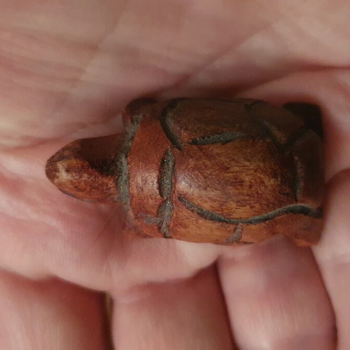 Wooden decorative carved turtle from Corfu new