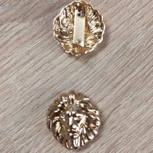 Metal decorative lion new, gold and black nickel