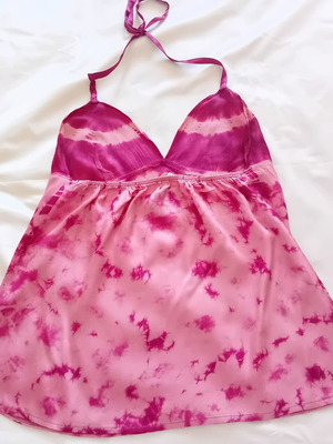 Staff Jeans & Co Vintage Y2K Pink Tie-Dye Halter Neck Top like new